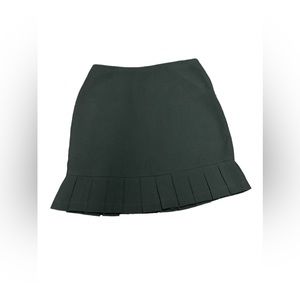 J. Michaels Black Drop Waist Pleated Hem Trumpet Fluted Mini Skirt Size 12